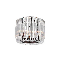 16 inch 3 Light Flush Mount with Chocolate Finish From our Francessca Collection