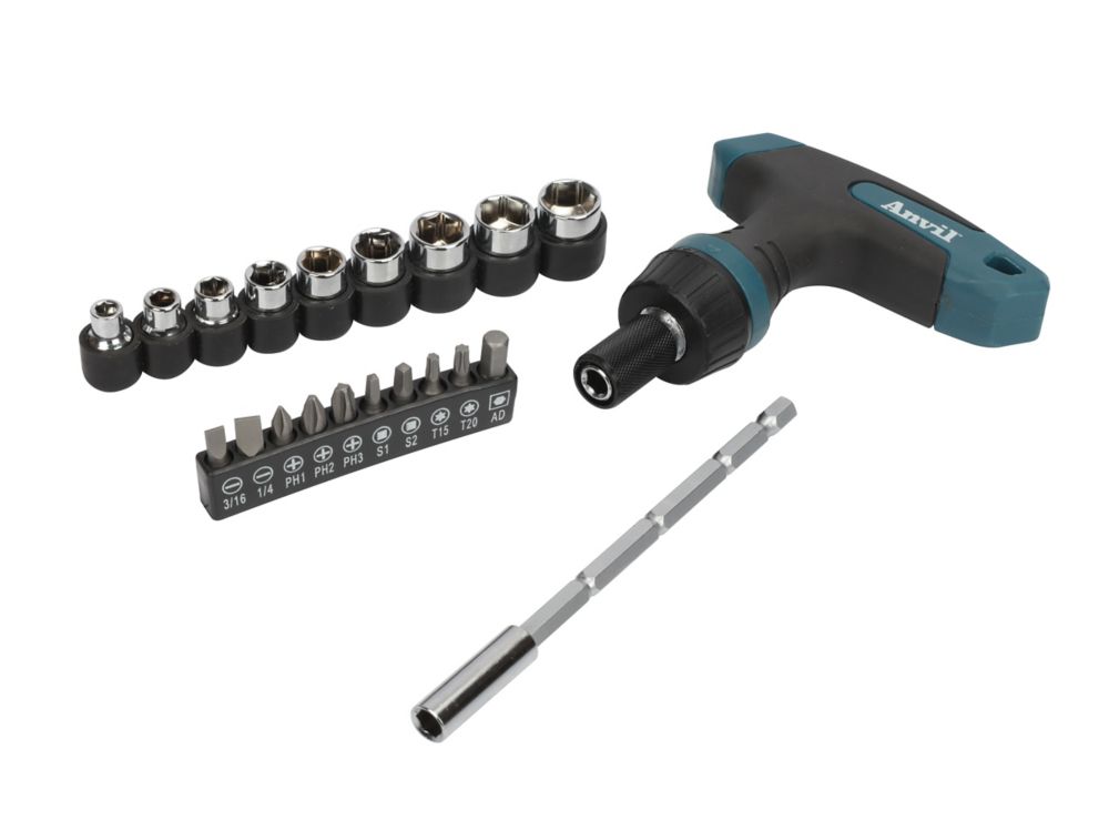 ANVIL 21Piece Ratcheting T Handle Screwdriver Set The Home Depot Canada