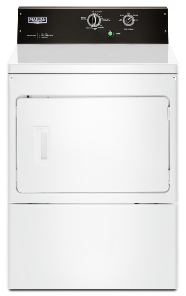 Maytag 7.4 cu. ft. Front Load Commercial Electric Dryer in White The