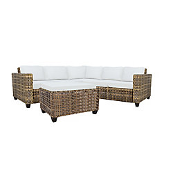 Stockton Wicker 4-Piece Sectional Set