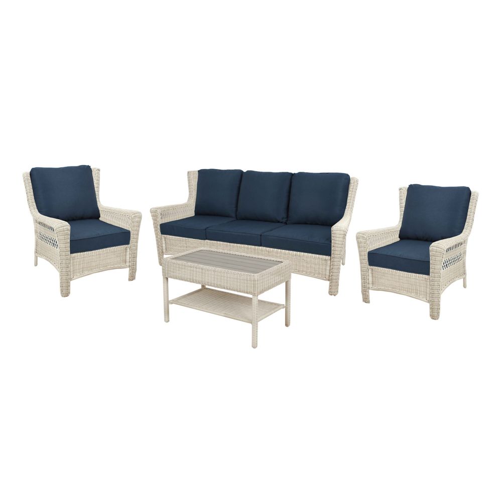 Hampton Bay White Wicker Patio Furniture