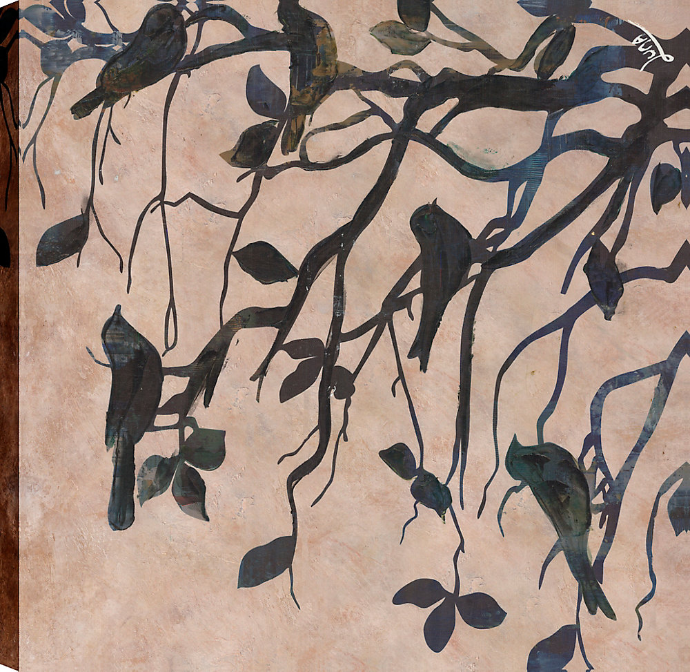 Tree Birds Ii Animal Natue Art Canvas Print Wall Décor 24x24 Ready To Hang