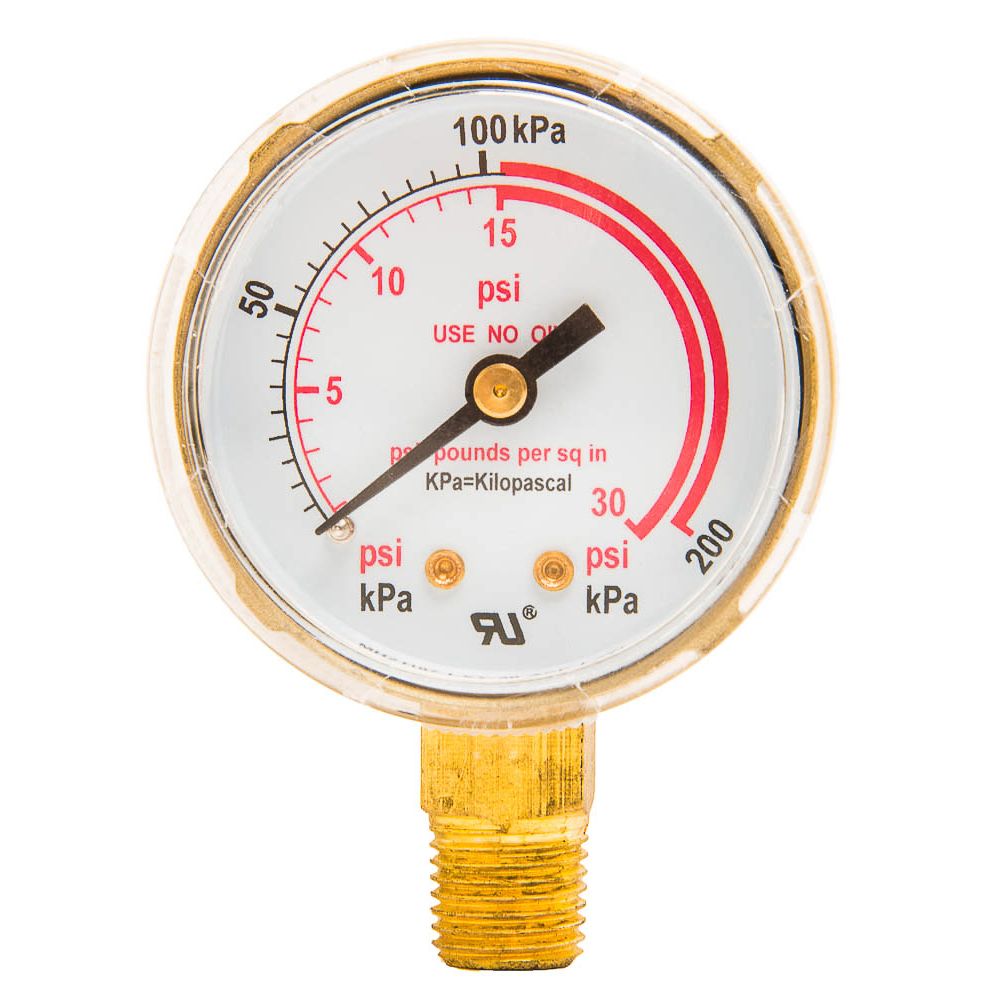 Forney Industries Regulator Gauge, 2 inch, 030 PSI The Home Depot Canada
