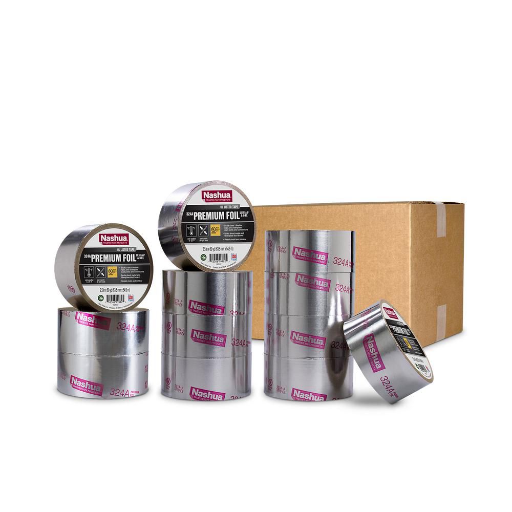 Nashua 2.5 in. x 60 yd. 324A Premium Foil UL Listed HVAC Tape (12Pack
