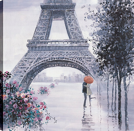 Artmaison Canada Eiffel Tower Iii Landscape Art Canvas Print