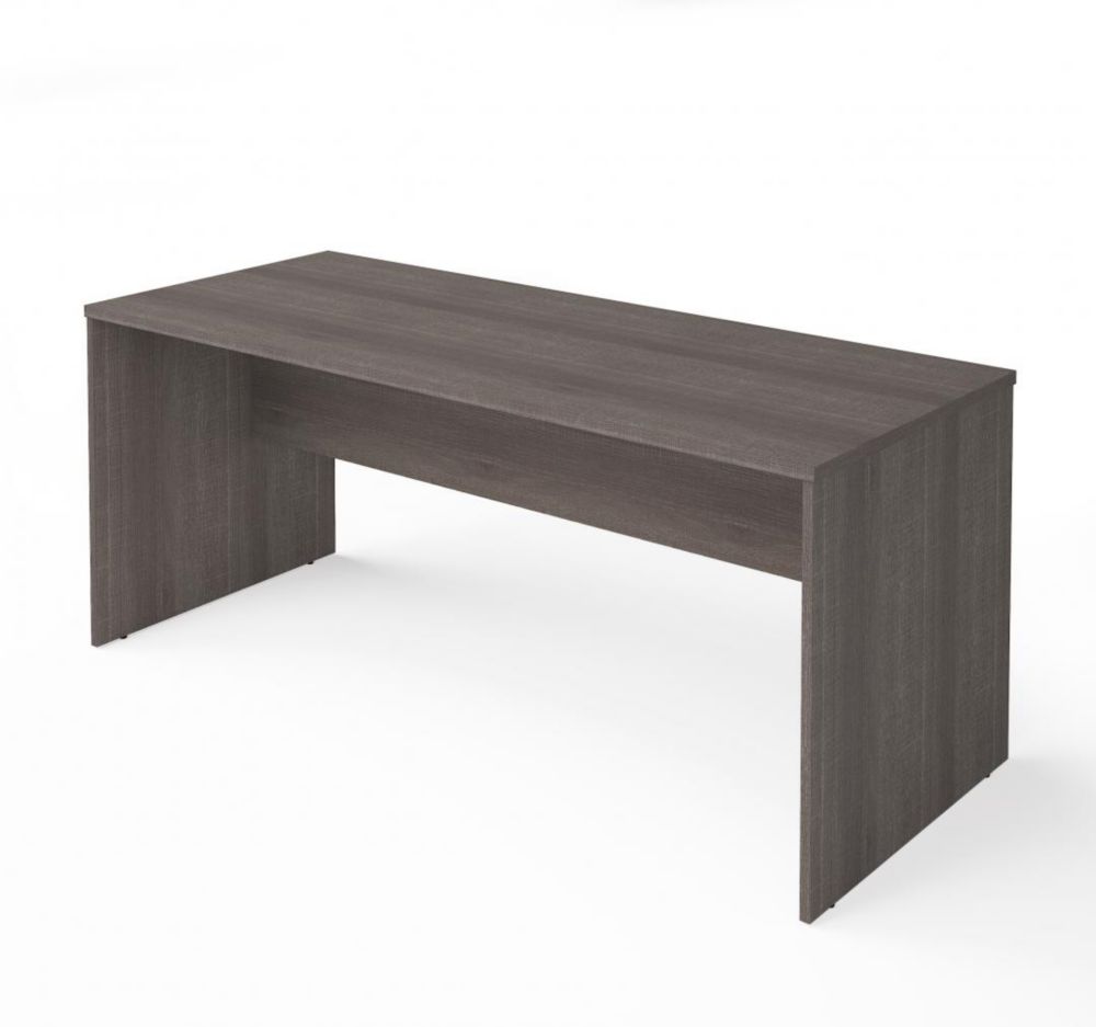 Bestar I3 Plus Executive Desk In Bark Gray The Home Depot Canada Bestar I3 Plus Executive Desk In Bark Gray