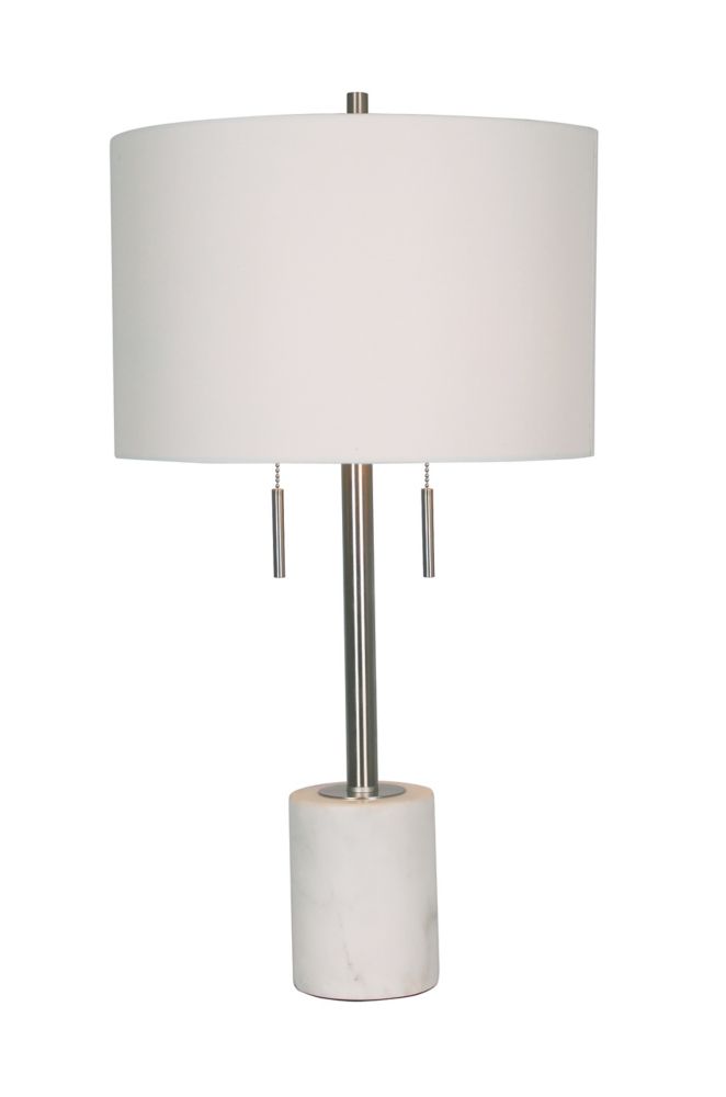 L2 Lighting 28 inch Table lamp White marble The Home Depot Canada
