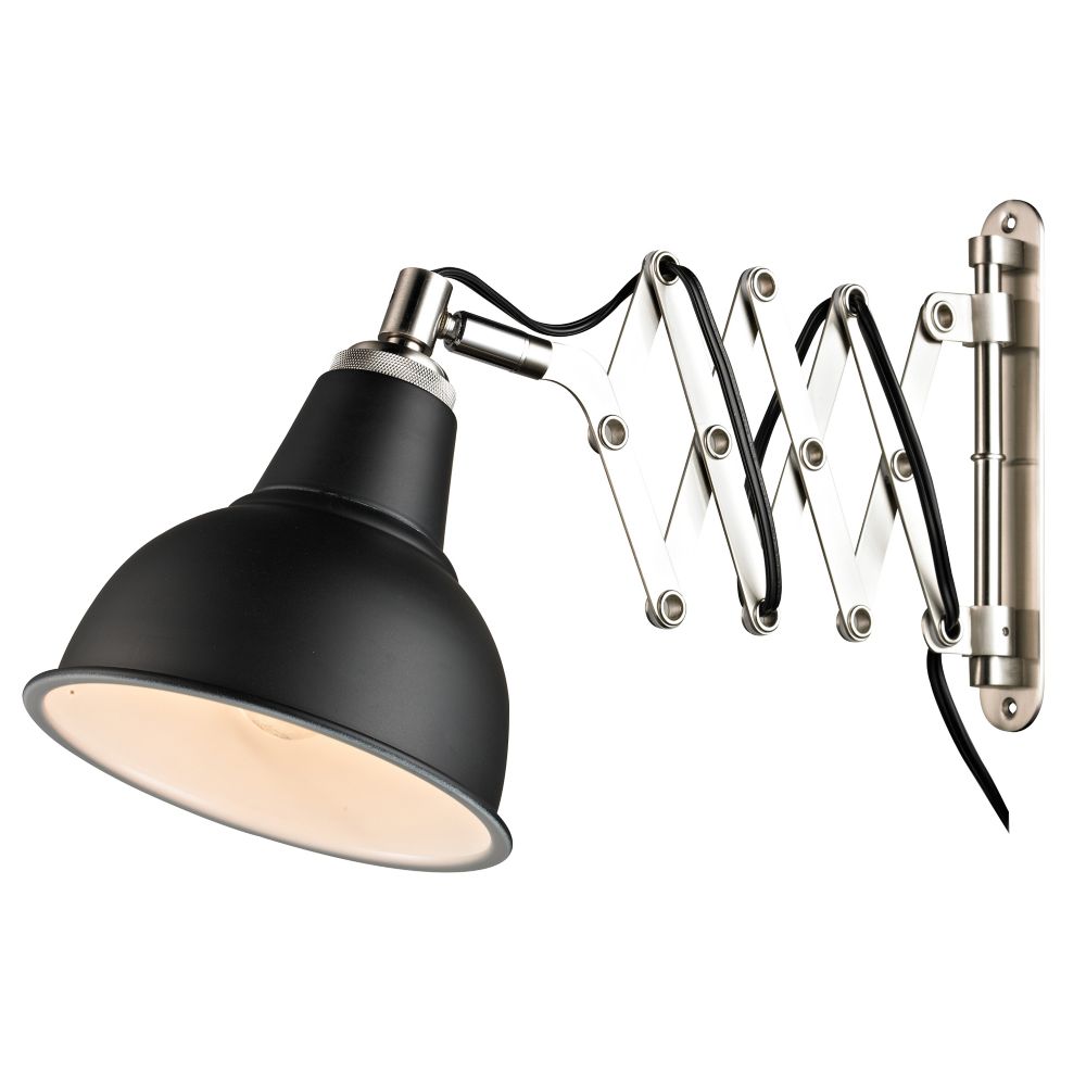 L2 Lighting Scissor Lamp Wall Light Fixture in Matte Black The Home