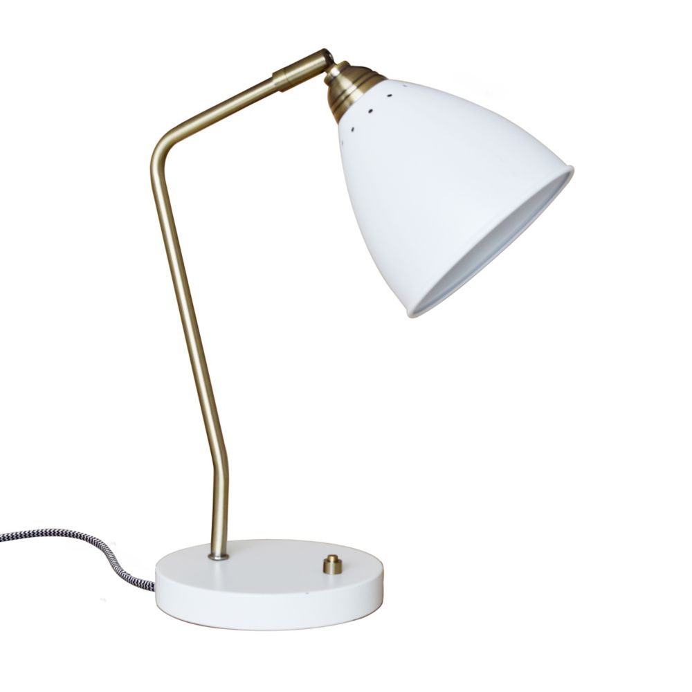 L2 Lighting Lampe de bureau en métal blanc Home Depot Canada