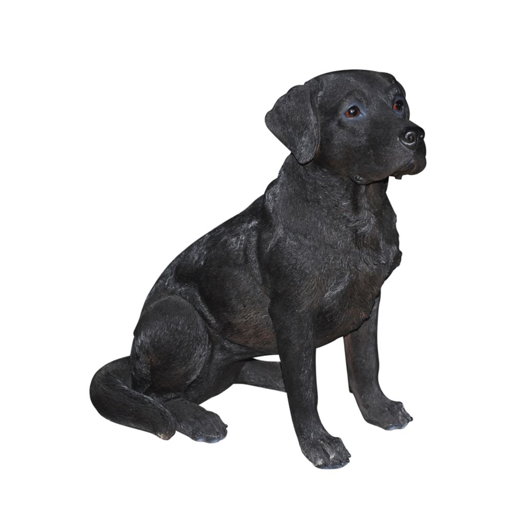 HiLine Gift Black Lab Sitting Statue The Home Depot Canada