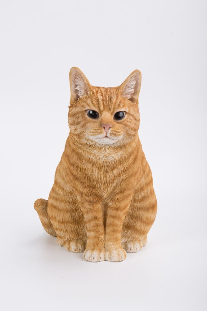 HiLine Gift Orange Tabby Sitting Statue The Home Depot Canada