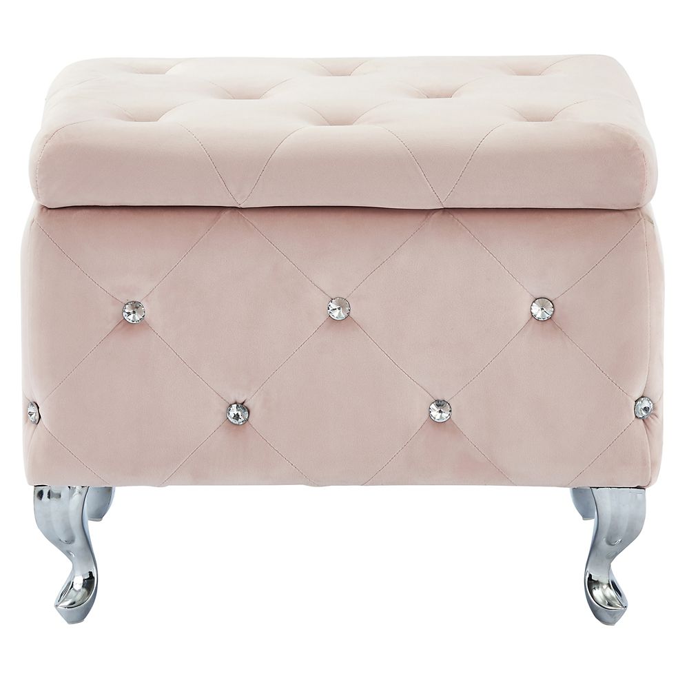 Worldwide Homefurnishings Inc Benches Hampton Linen Tufted Single