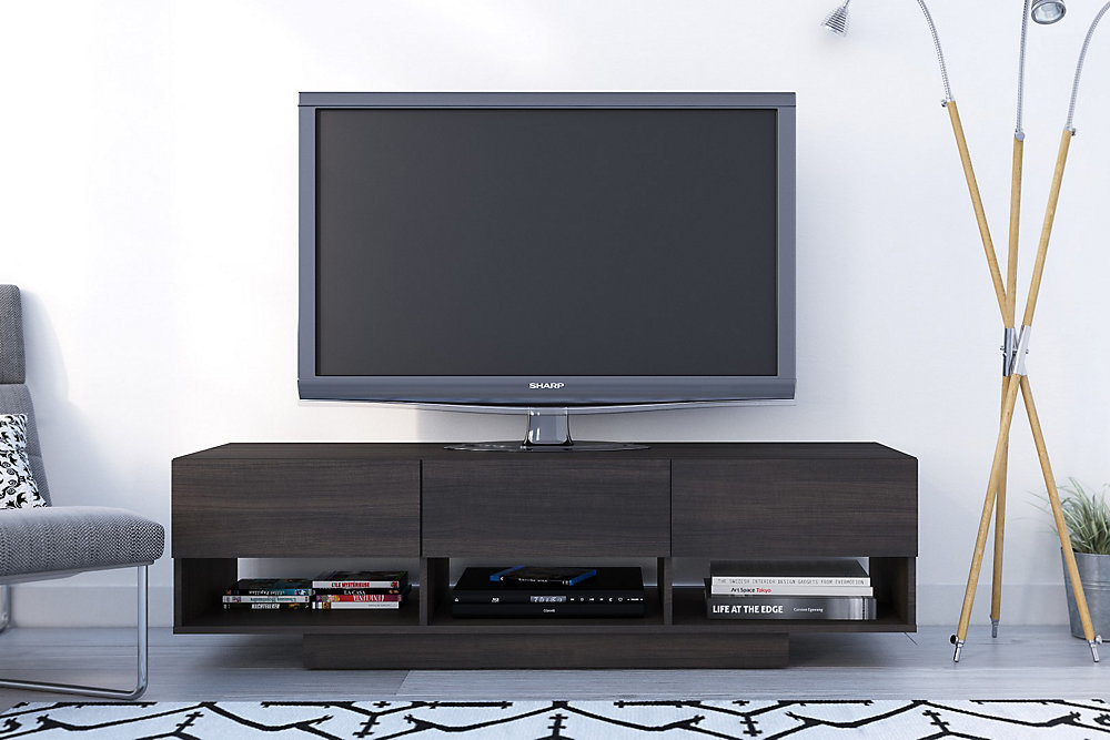 Nexera Rustik 60 Inch Tv Stand With 3 Drawers Ebony The Home Nexera Rustik 60 Inch Tv Stand With 3 Drawers Ebony