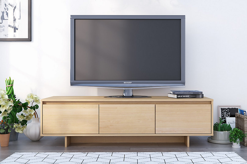 Rustik 60 Inch Tv Stand Natural Maple
