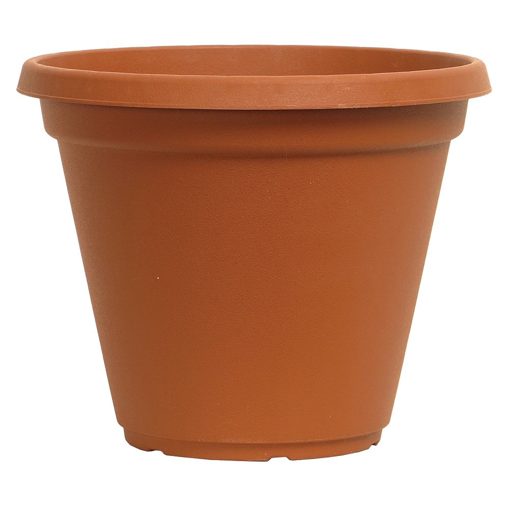 THD Generic Delta 8inch Round Plastic Planter in Mesquite The Home