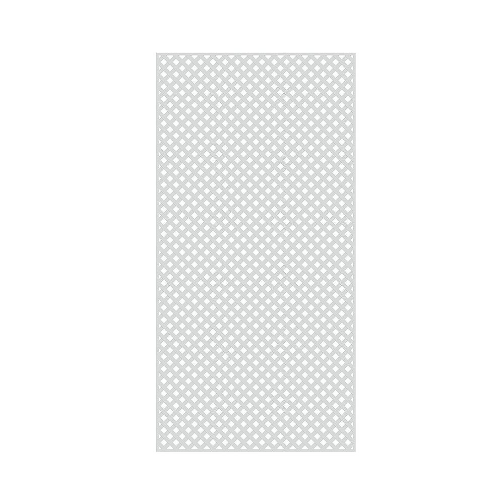 Barrette Diamond Privacy 4X8 White Lattice The Home Depot Canada