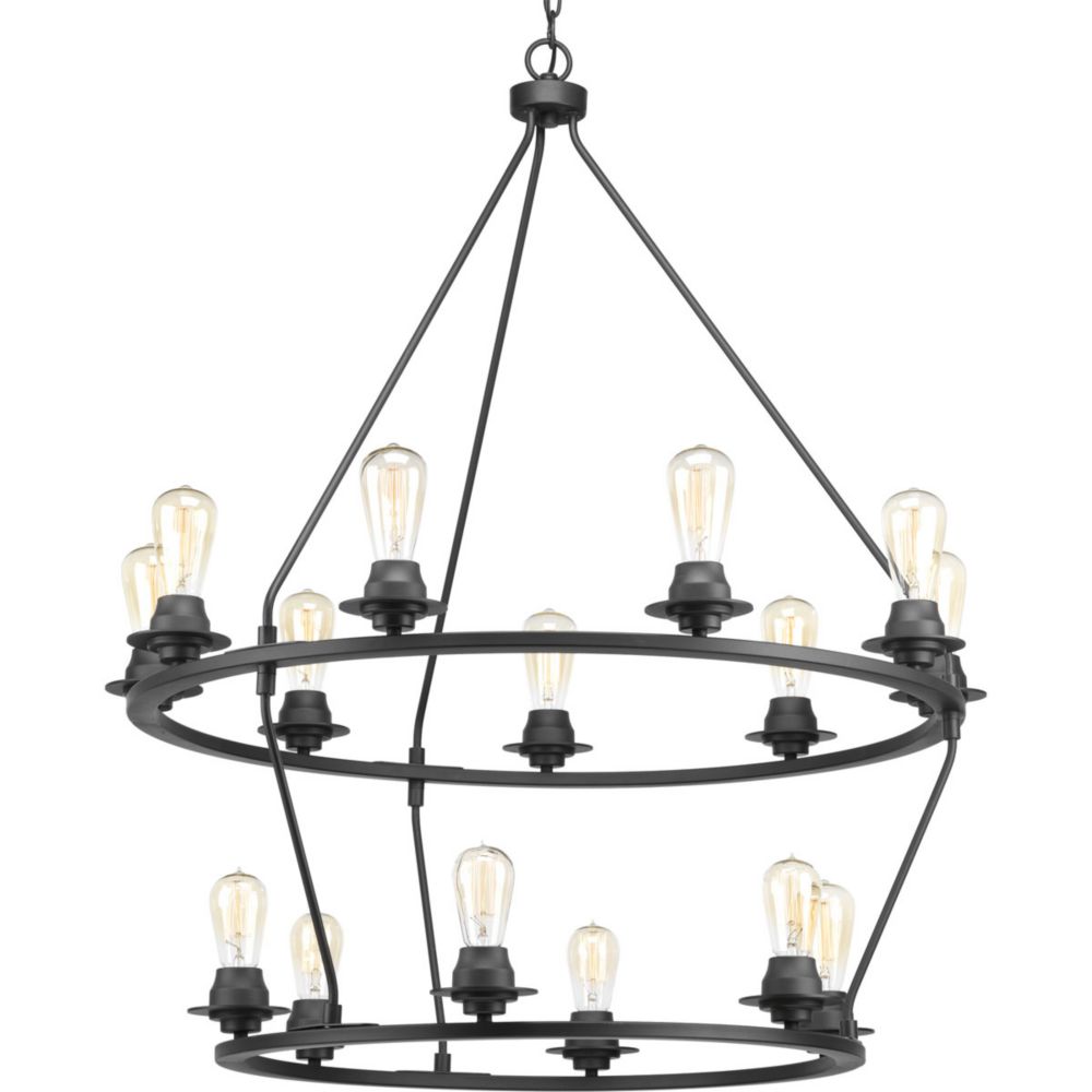 Eglo Noventa LED Chandelier Light 6L, Matte Nickel Finish With Clear