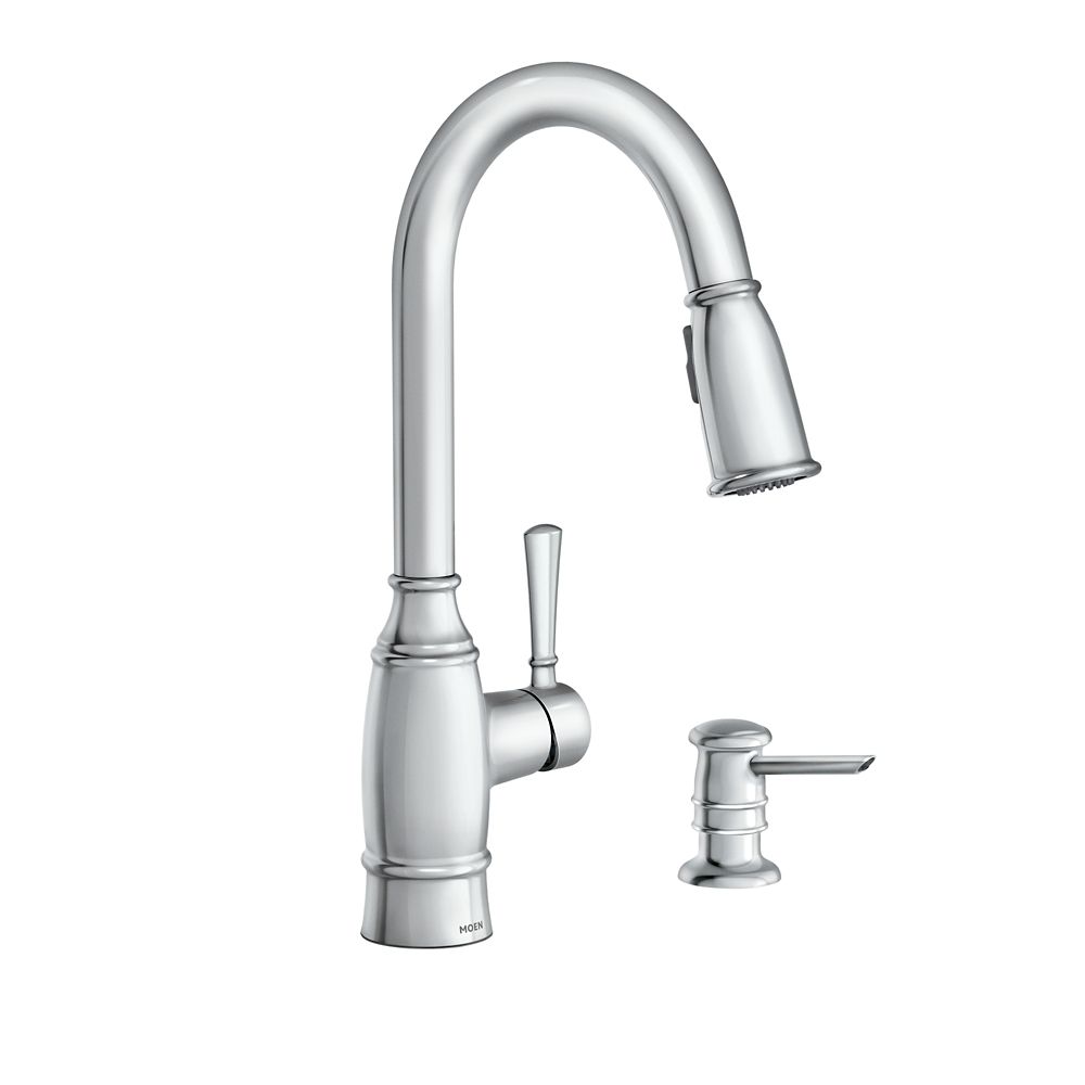 MOEN Noell SingleHandle PullDown Sprayer Kitchen Faucet with Reflex