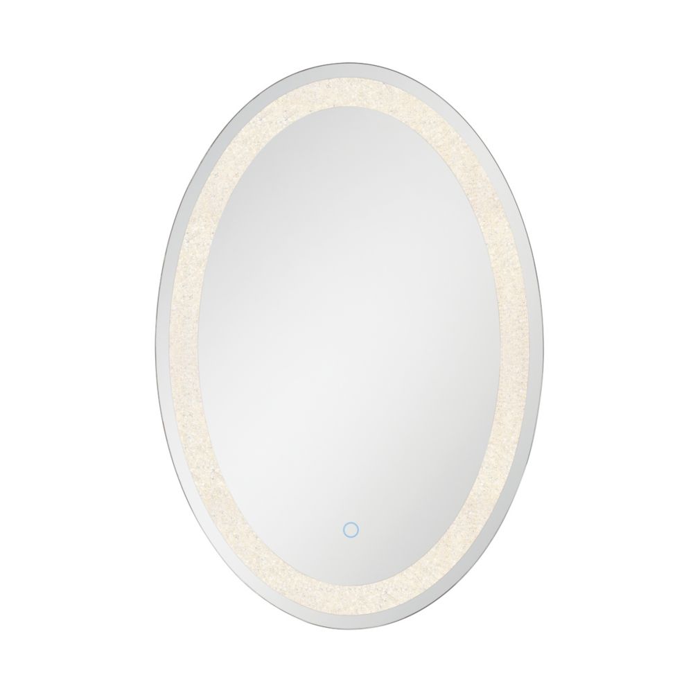 Eurofase Crystal Back Lit LED Oval Mirror 33823010 The Home Depot