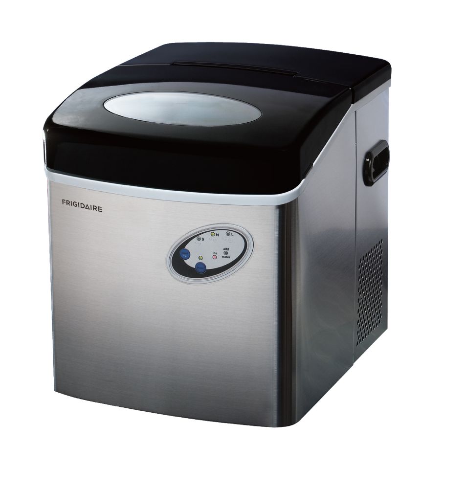 Frigidaire Freestanding 48lbs Compact Ice Maker in Stainless Steel