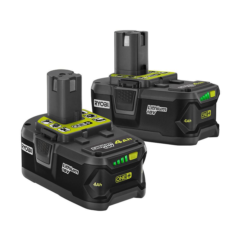 RYOBI 18V ONE+ Lithium-Ion 4.0 Ah High Capacity Battery (2-Pack) | The ...