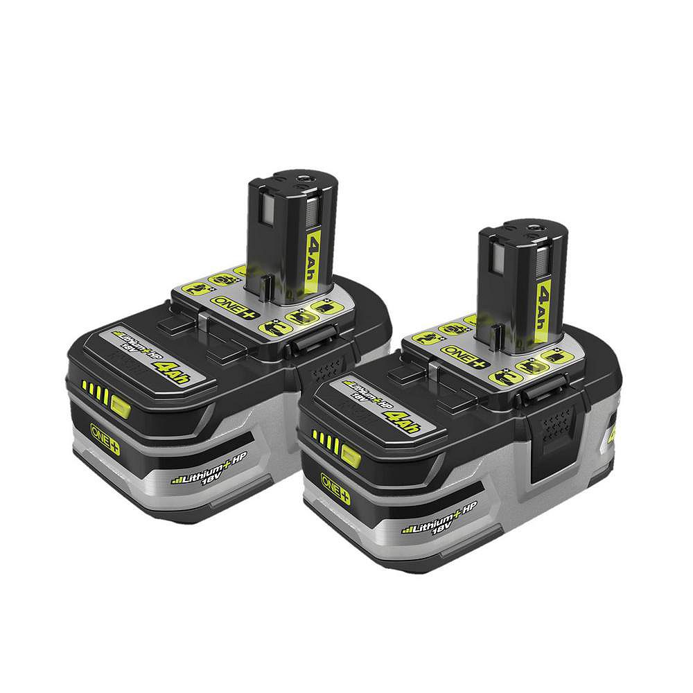 RYOBI 18V ONE+ LITHIUM+ HP 4.0 Ah High Capacity Battery (2-Pack) | The ...