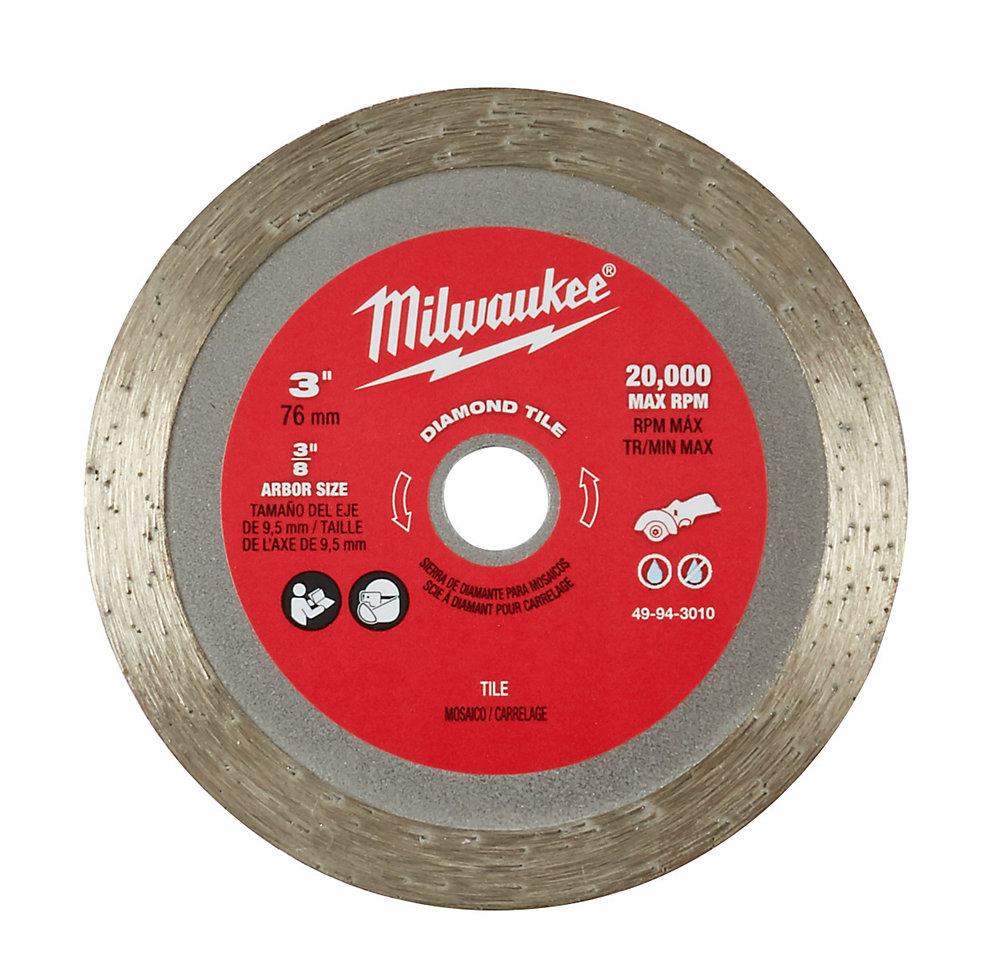 Milwaukee Tool 3-Inch Diamond Tile Blade | The Home Depot Canada