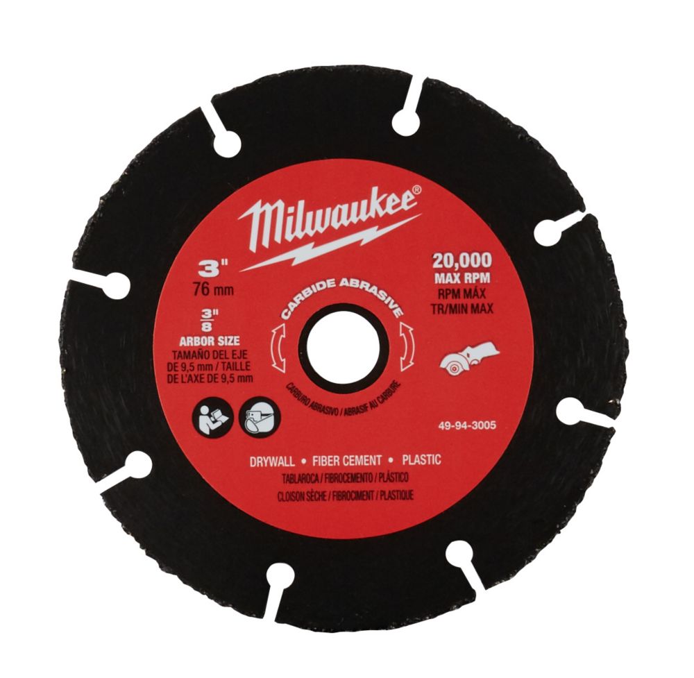 Milwaukee Tool 3inch Carbide Abrasive Blade The Home Depot Canada