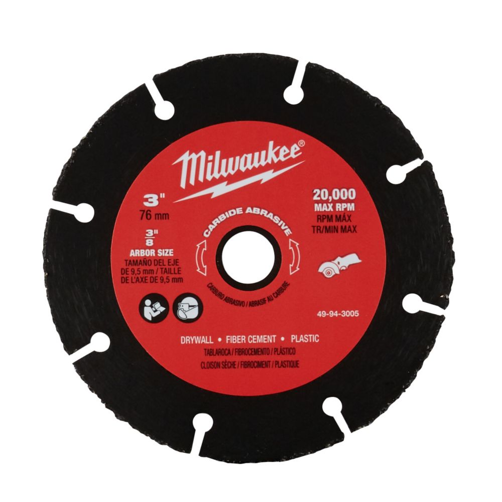 Milwaukee Tool 3inch Carbide Abrasive Blade The Home Depot Canada