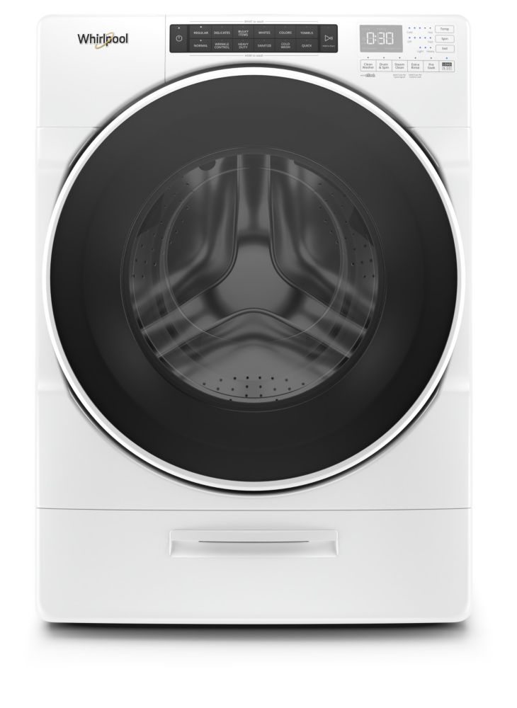 Whirlpool 5 2 Cu Ft Front Load Washer With Load Go Xl In White