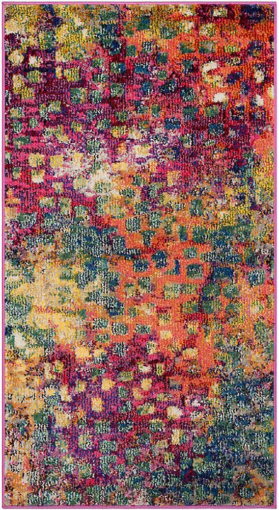 Monaco Zoey Pink Multi 2 Ft Inch X 4 Indoor Area Rug