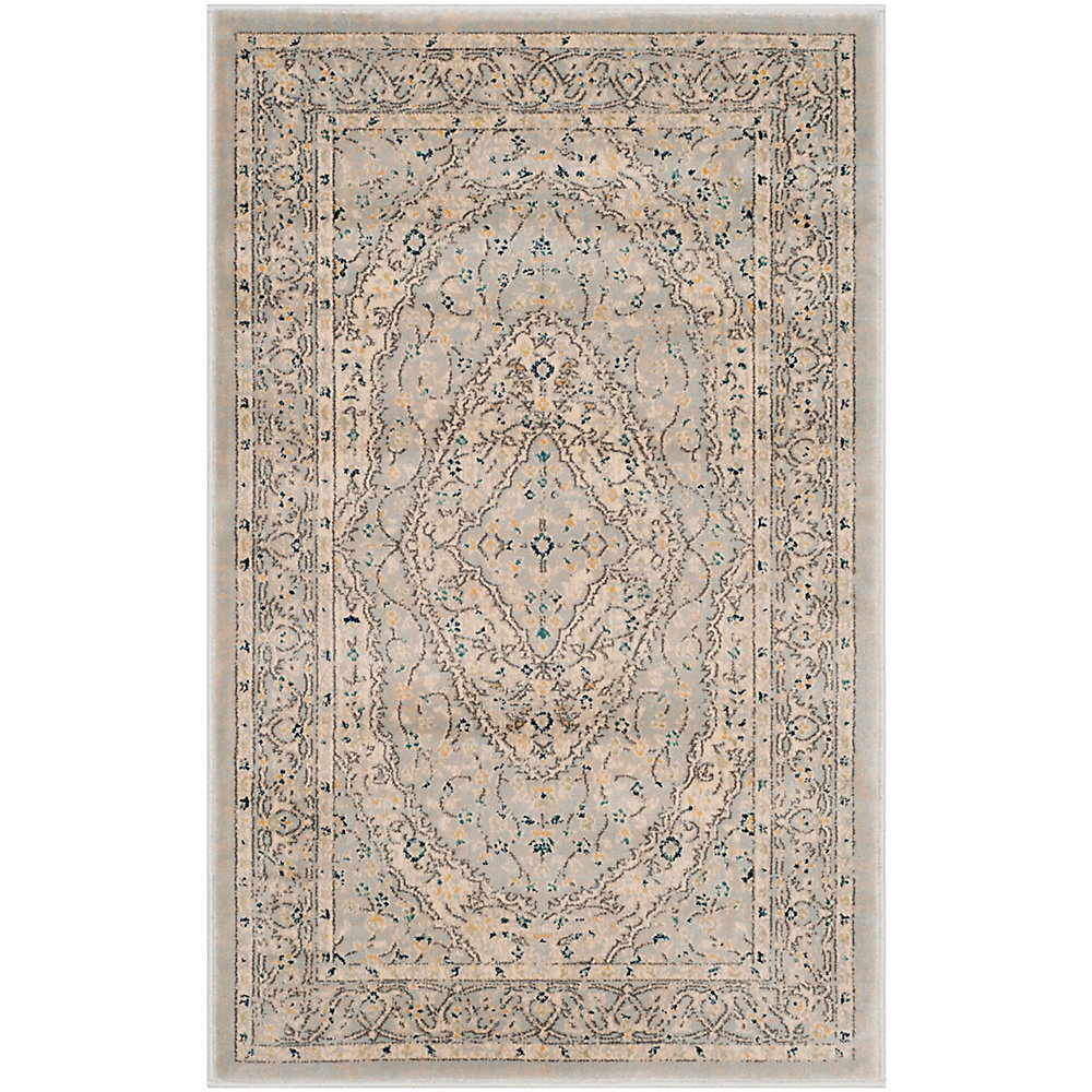 Safavieh Evoke Valerie Light Grey Cream 3 Ft X 5 Indoor Area Safavieh Evoke Valerie Light Grey Cream 3 Ft X 5 Indoor Area Rug