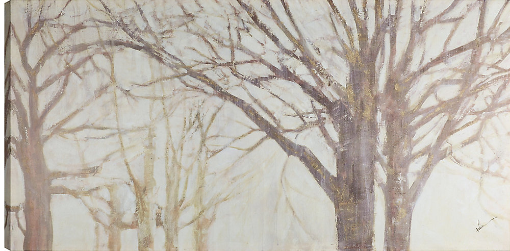 24x48 Winter Trees Canvas Print Wall Art Ready To Hang