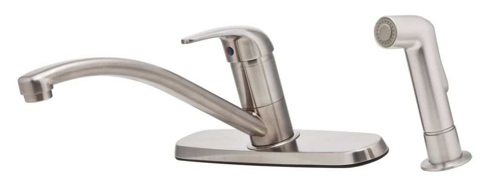 Pfister Single Control Kitchen Faucet With Side Spray In Stainless