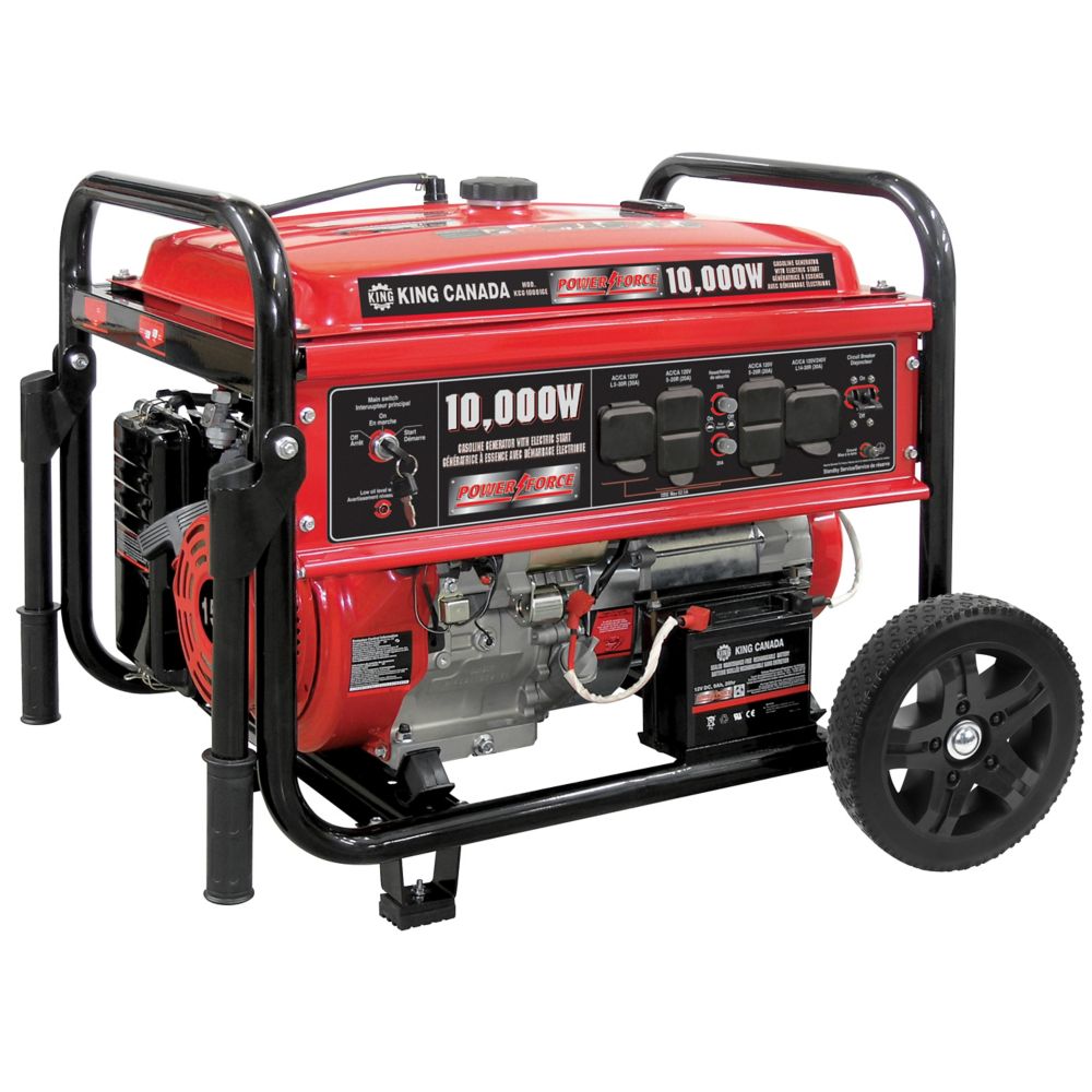 Power Force Génératrice à Essence Avec Démarrage Électrique Et Ensemble De Roues 8500 Watt