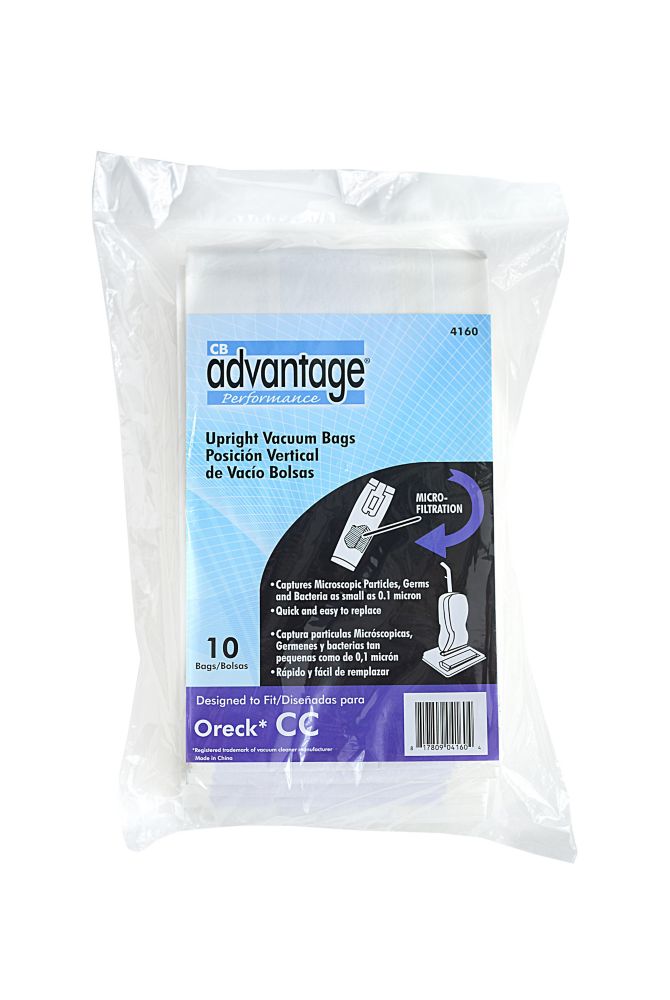 CB Performance Advantage Replacement MicroLined Vacuum Bags Compatible with Oreck CC (10