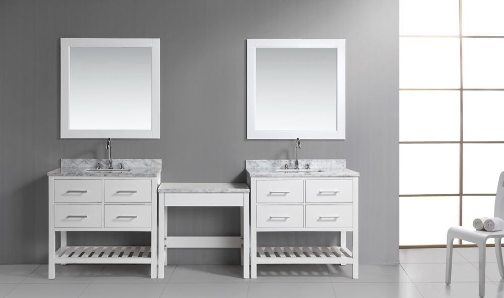 Design Element Two London Cambridge 36 inch Single Vanities and MakeUp