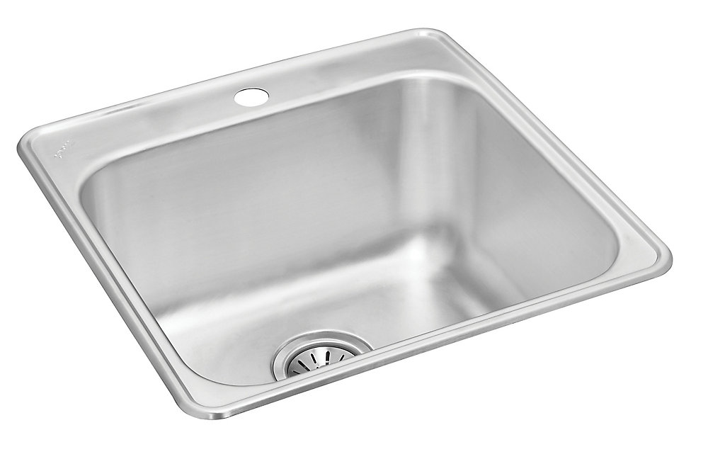 Stainless Steel Single Bowl Drop In Sink 21 Inch X 24 Inch X 10 Inch