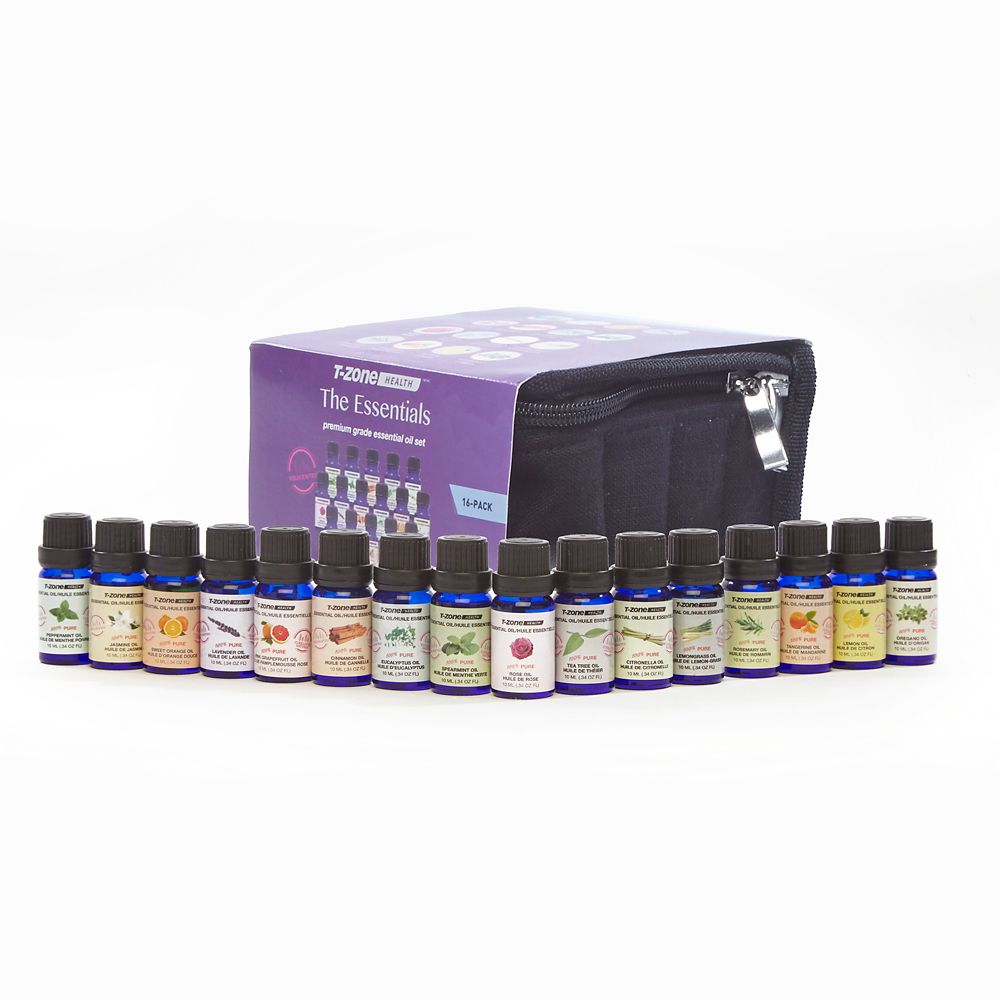 TZone Health 10ml Essential Oils (16Pack) The Home Depot Canada