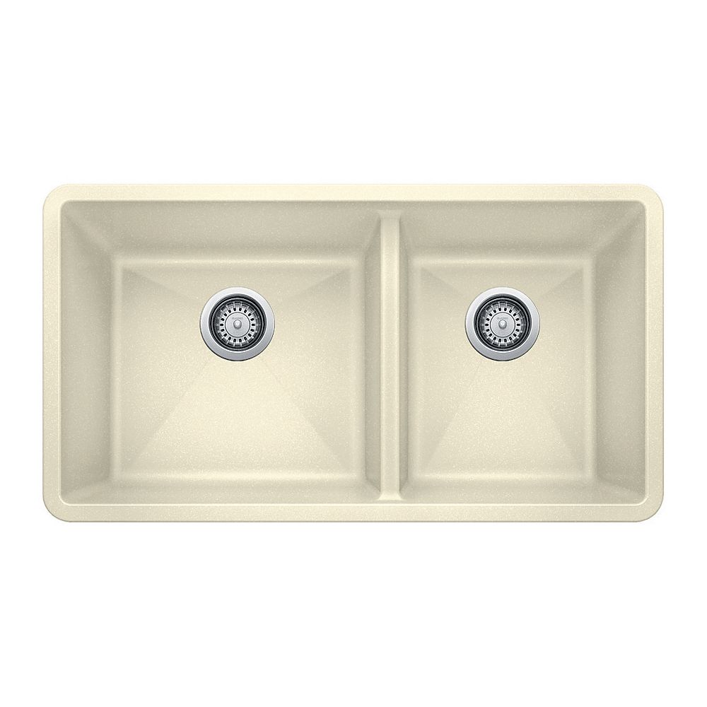 Blanco PRECIS U 1.75, Offset Double Bowl Undermount Kitchen Sink