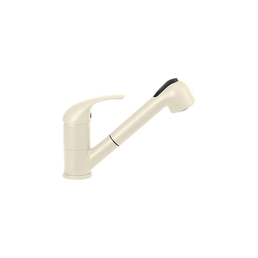Torino Jr Pull Out Dual Spray Kitchen Faucet Biscuit Finish