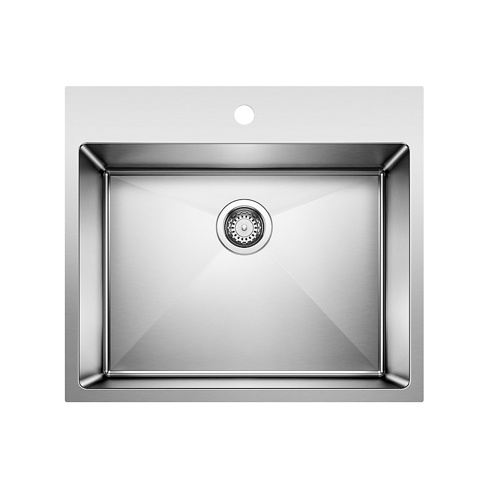Quatrus R15 Laundry Sink 12 Deep Single Bowl Dual Mount Stainless Steel