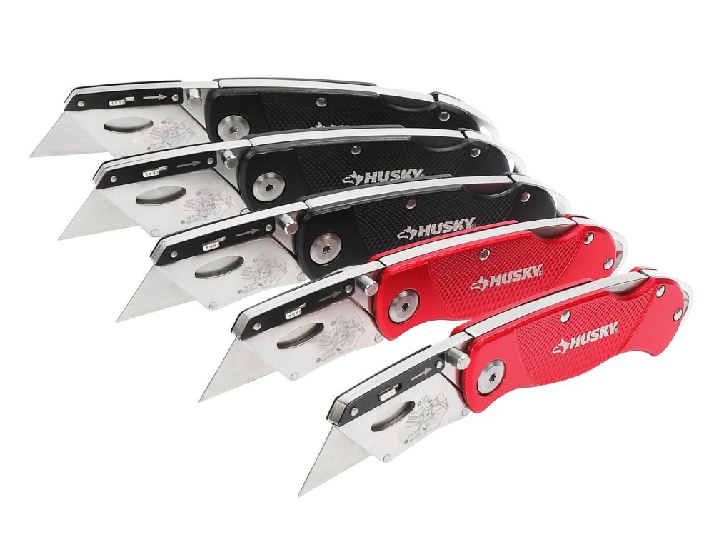 Husky Folding LockBack Utility Knife (5Piece) The Home Depot Canada