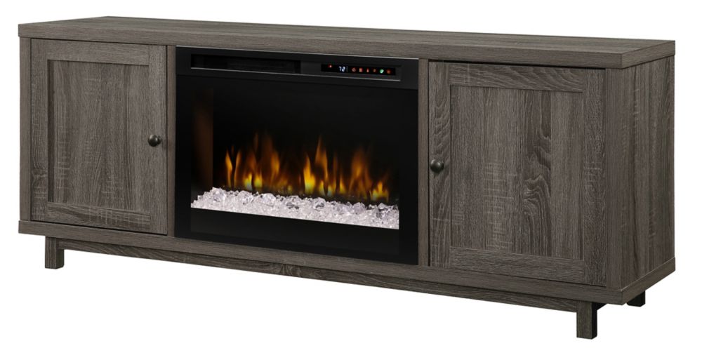 Dimplex Jesse Media Console Electric Fireplace With Glass Ember Bed