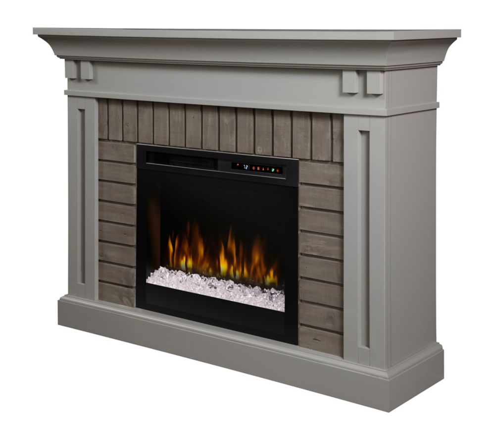 Dimplex Madison Electric Fireplace Mantel with Glass Ember Bed The
