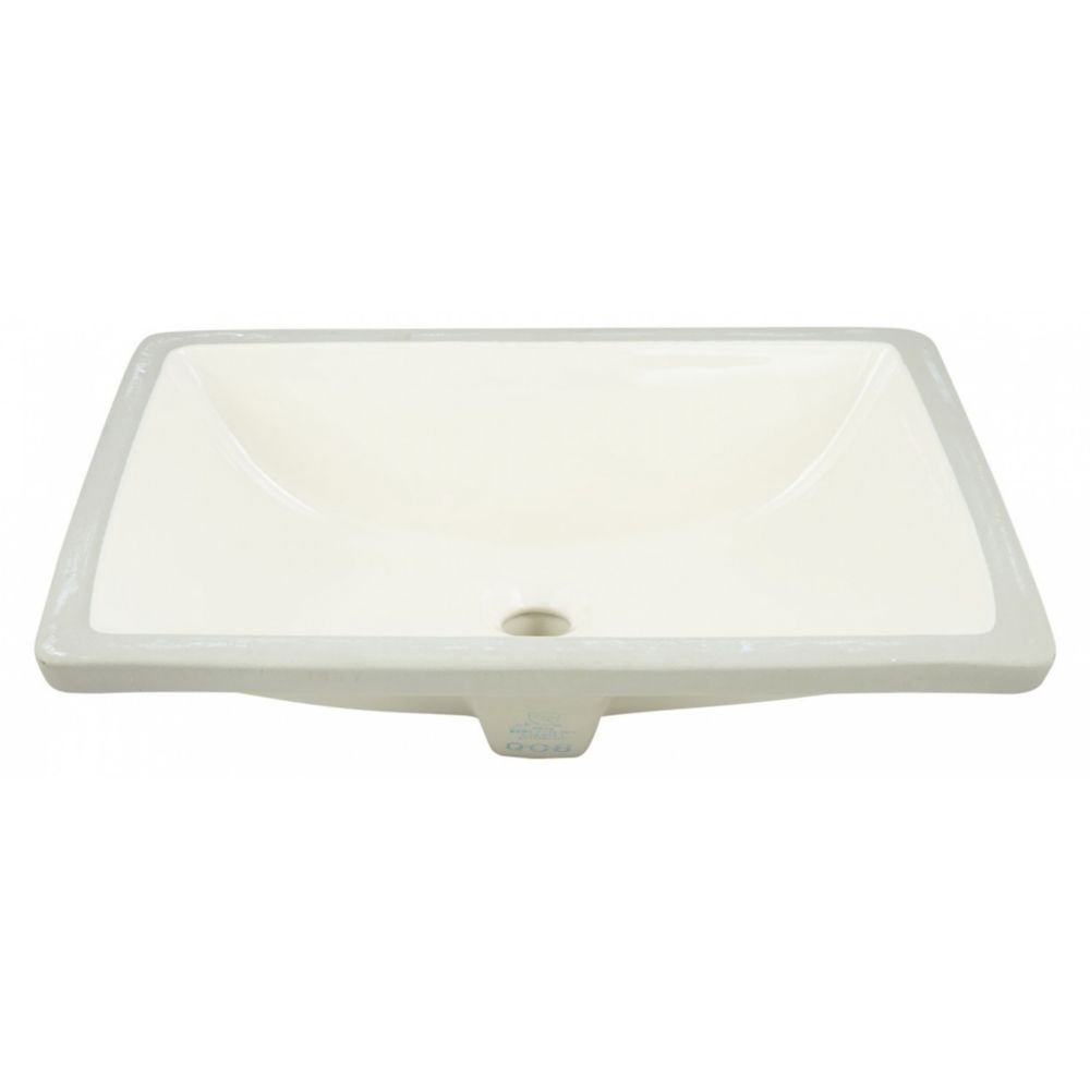 biscuit color 14 undermount flange bathroom sink