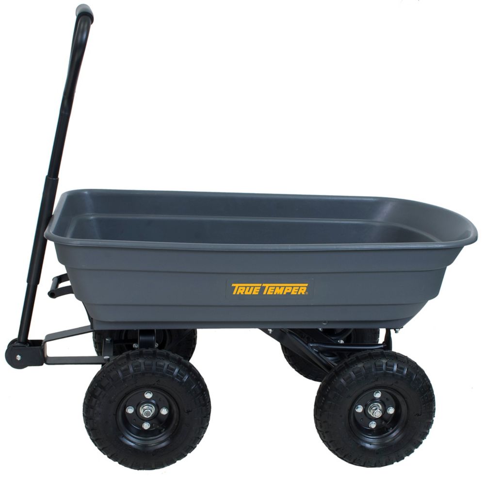 True Temper Easy Dump 4 cu. ft. Poly Wagon Cart The Home Depot Canada