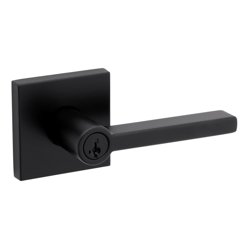 Weiser Halifax Keyed Lever in Matte Black The Home Depot Canada