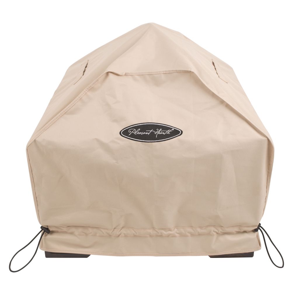 Housse De Protection Ronde Imperméable 600D Pour Brasero Extérieur - Idéal Patio, Jardin, 24x27 Pouces - 3