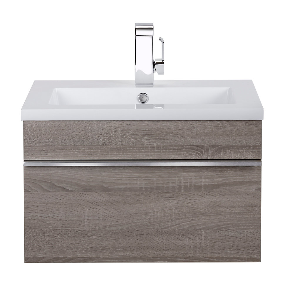 Trough Collection 24 Inch Wall Mount Modern Bathroom Vanity Dorato